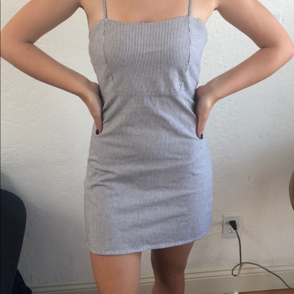 Mini Blue Striped Dress